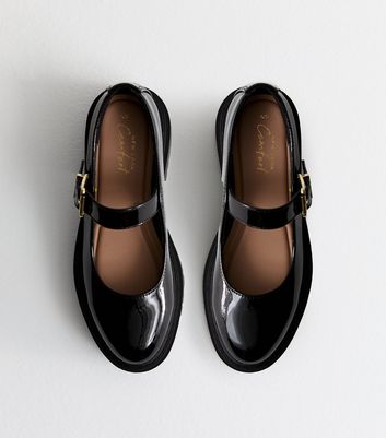 Black patent mary jane flats on sale