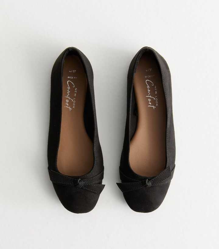 Ballerina Shoes New Look Black Flats Black Velvet T-bar Ballet Flats
