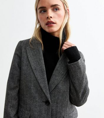 Petite herringbone coat 2025