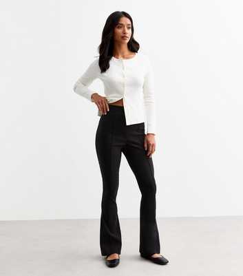 Petite Black Bootcut Trousers