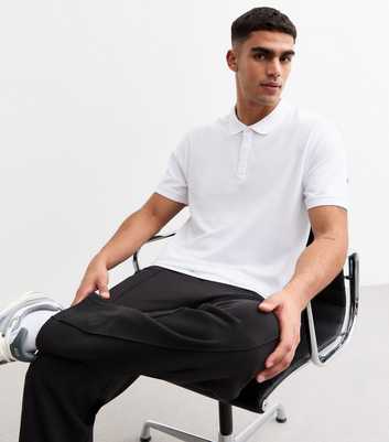 White Regular Cotton Piqué Polo Shirt 