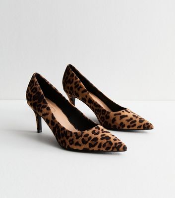 Brown Leopard Print Stiletto Heel Court Shoes New Look