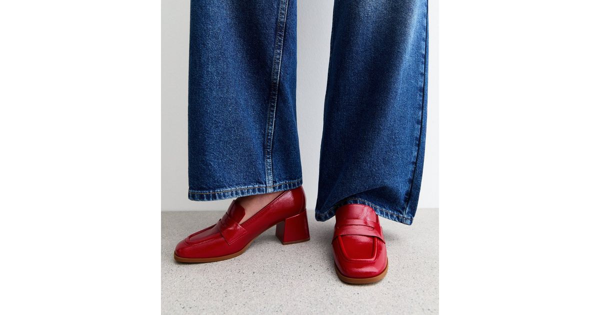 block heel penny loafer