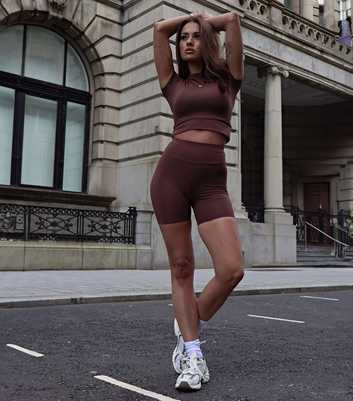 WKNDGIRL Dark Brown Cycling Shorts