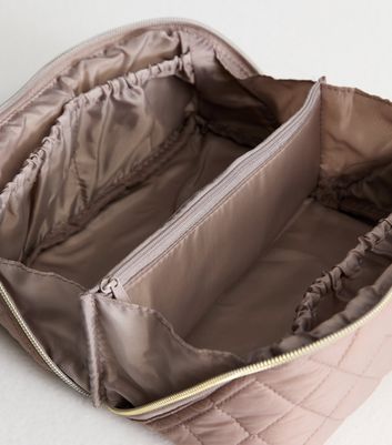 Danielle Creations Brown Quilted Travel Storage Bag New Look