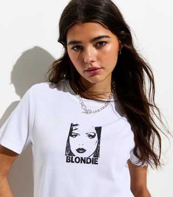 White Blondie Graphic Cotton T-Shirt