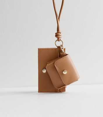 Tan Cardholder Purse Wrist Strap Duo