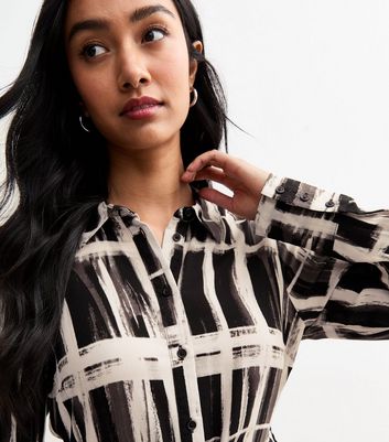 新品タグ付き　Checked Shirt Mini Dress　S Buy Tweed Checked Shift Mini Dress at Marks & Spencer