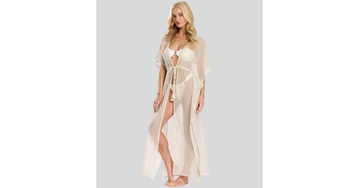 Gigi Peach Cluster Bead Kids Beach Kaftan