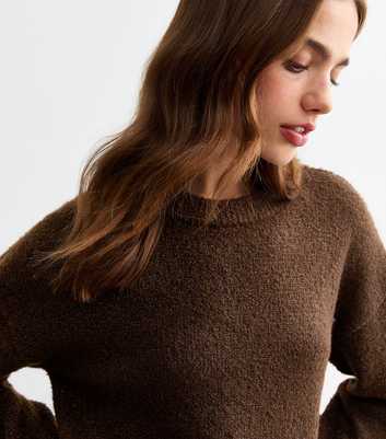 Brown Sparkly Bouclè Knit Jumper