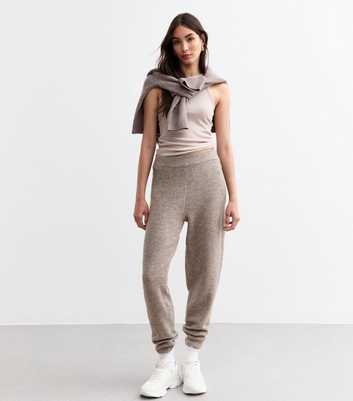 Mink Knitted Cuffed Joggers