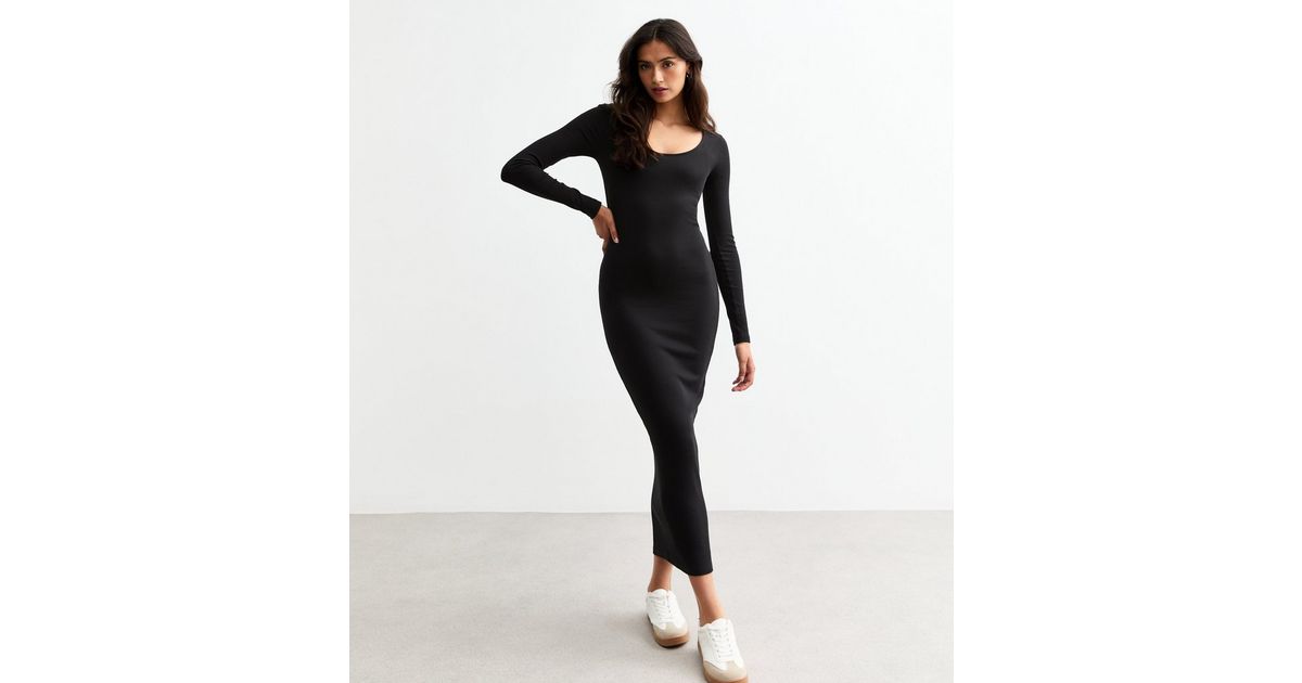 Black Dress Tall Jersey Dress Tall Oversized T-Shirt Dress Boohoo