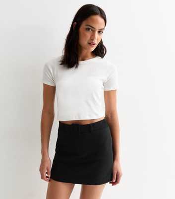 Black Belted Mini Skort 