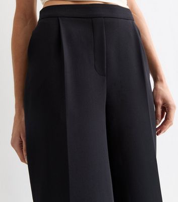 Black wide leg culottes best sale