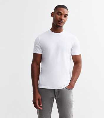 White Cotton Crew Neck T-Shirt