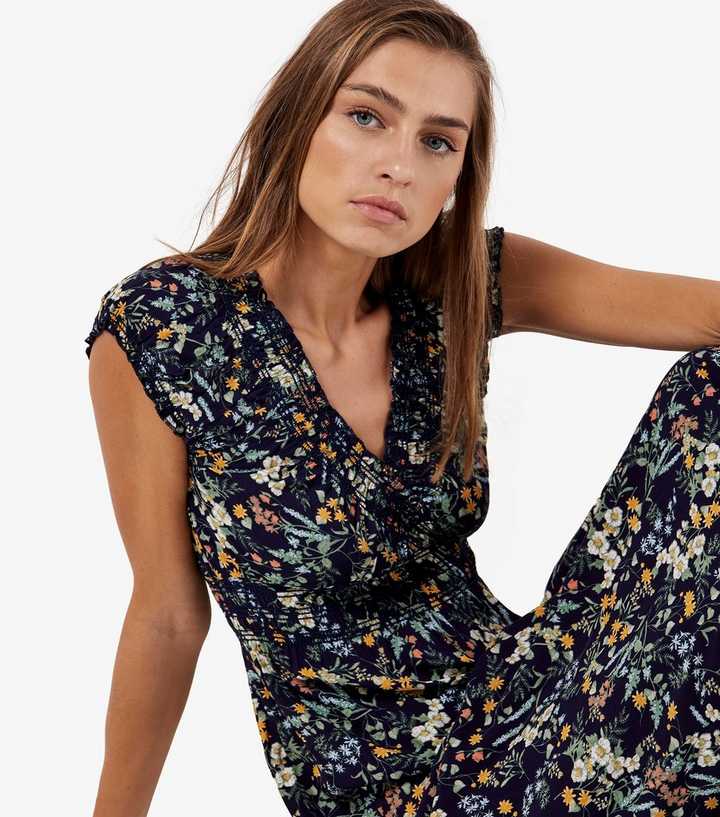 chinese dress ladies Apricot Botanical Abstract Print Halter Maxi Dress