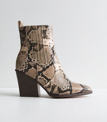 Snakeskin shops boots new look