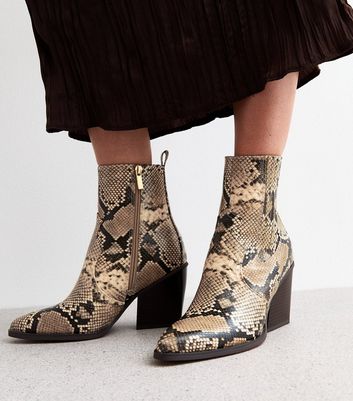 Snake print ankle boots uk on sale