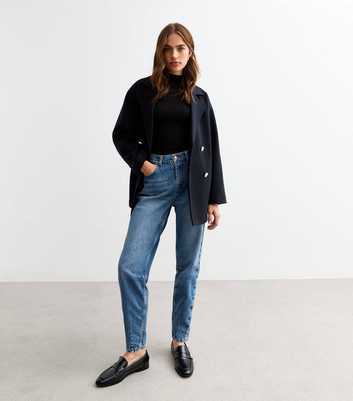 Blue Denim Barrel Leg Jeans