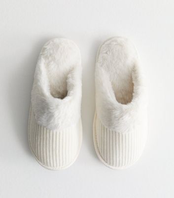 Fur lined slippers discount