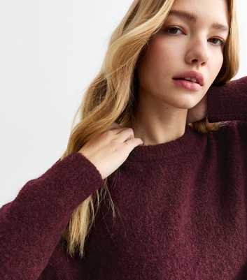 Burgundy Boucle Knit Jumper