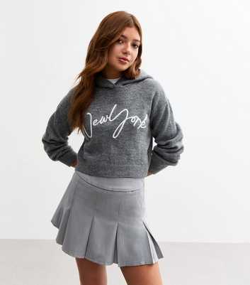 Girls Grey Pleated Skort