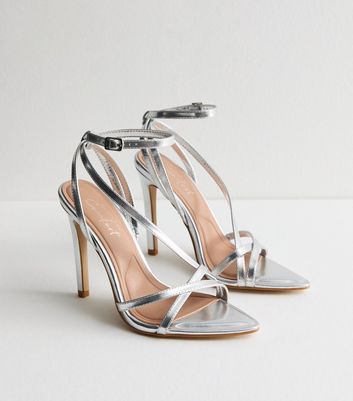 Faith delly silver heeled sandals hotsell