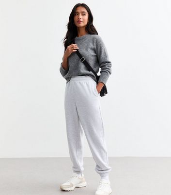 Petite Grey Elasticated Waist Cuffed Joggers New Look