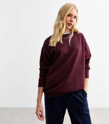 Burgundy Crew Neck Sweatshirt