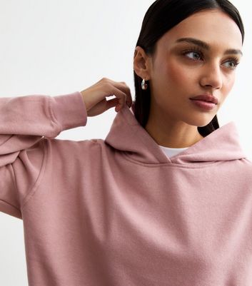 Pink Cotton Blend Hoodie New Look