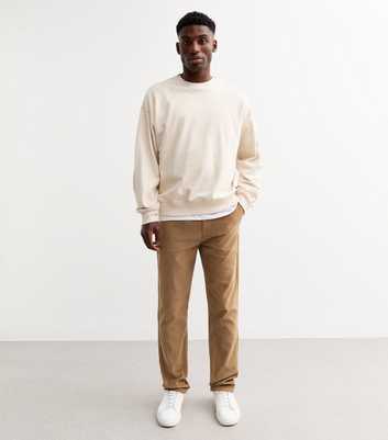 Farah Tan Regular Straight Leg Corduroy Trousers