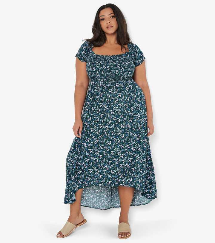 chinese dress ladies Multi Mosaic Print Bardot Maxi Dress main image 1