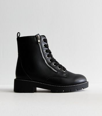 Black boots flat online