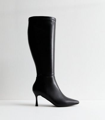 Extra Calf Fit Black Knee High Boots New Look