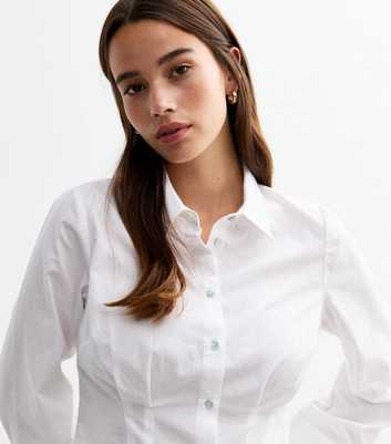 White Cotton Tailored Shirt 