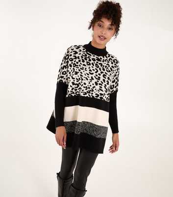 Blue Vanilla Black Animal Print Jumper