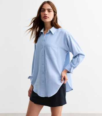 Blue Cotton Oxford Shirt