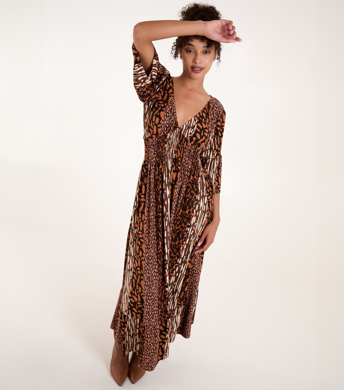 Women's Multicoloured Animal Print Maxi Dress Blue Vanilla New Look