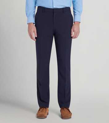 Farah Navy Straight Trousers