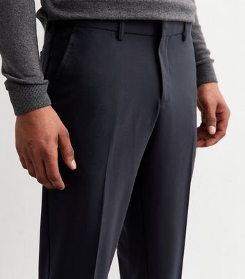 Farah Navy Straight Trousers | New Look