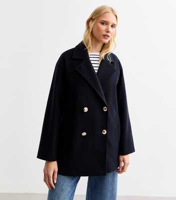 Navy Double Breasted Pea Coat