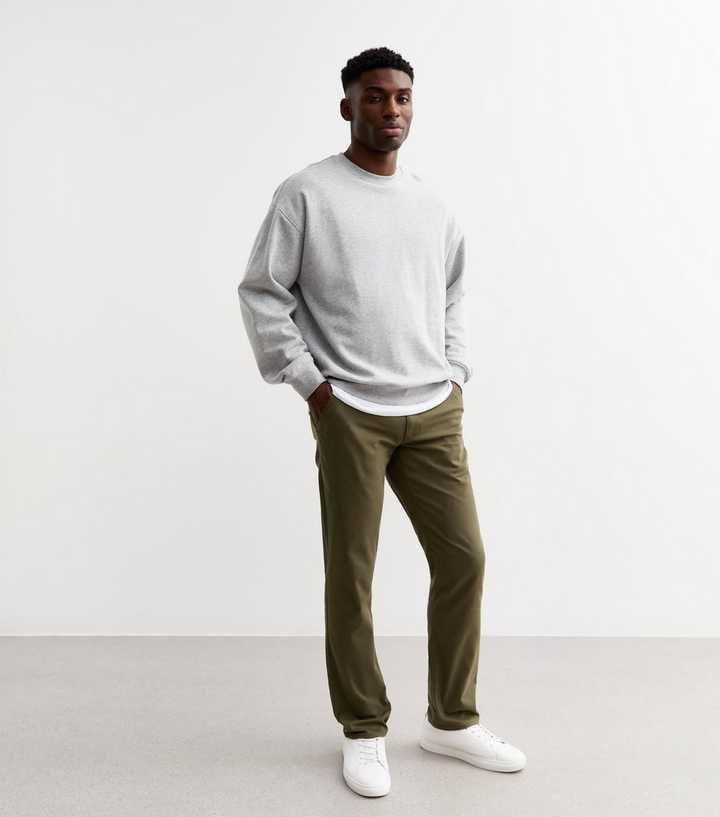 Farah Khaki Regular Straight Leg Chino Trousers