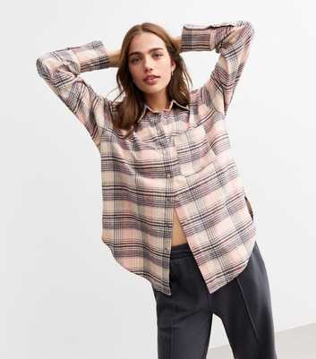 Pink Check Buttoned Shirt