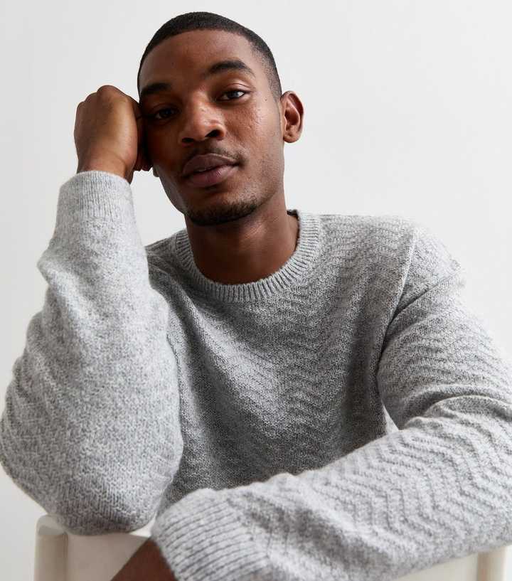 Jummer W Grey Textured Crew Neck Jumper | New Look