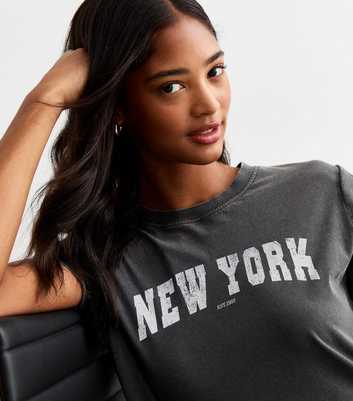 Dark Grey New York Acid T-Shirt