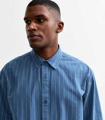 Blue Slim Striped Shirt