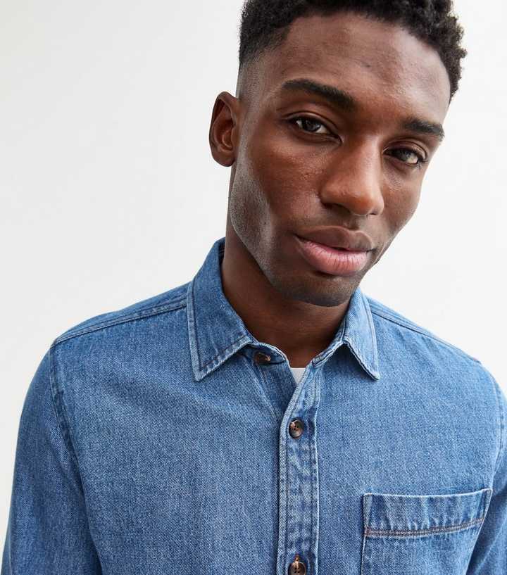 Blue Regular Denim Shirt
