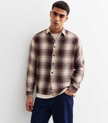 Brown Regular Fit Woven Check Shirt