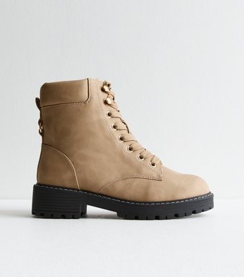 Camel lace up boots best sale