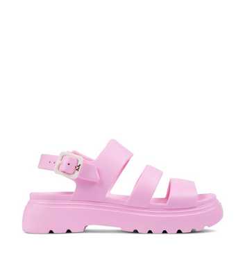 JuJu Sunny Pink Chunky Jelly Fisherman Sandals 
